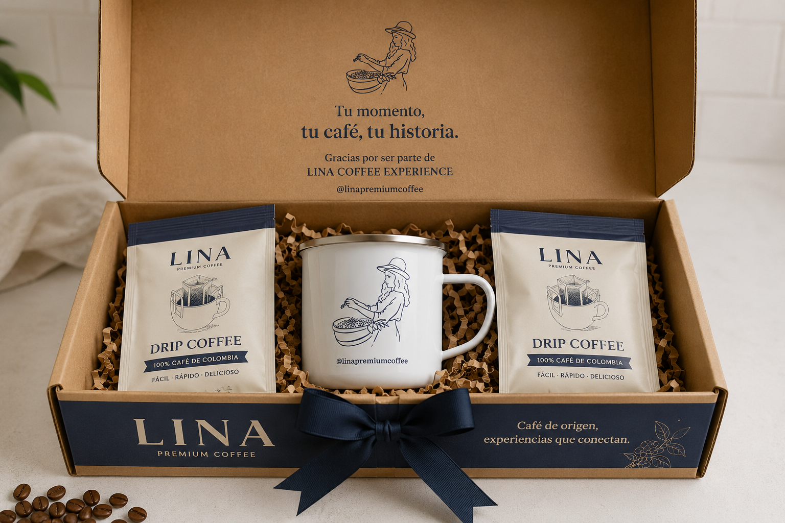 Kit de café Lina con taza y drips